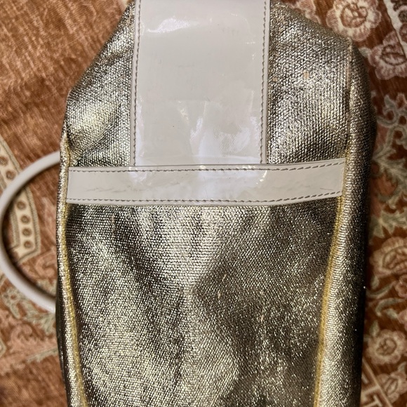 Kate Spade Gold Metallic Tote Purse - Picture 6 of 11